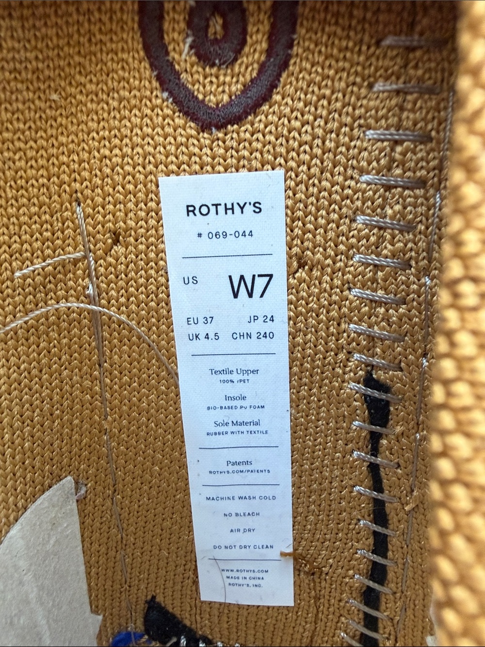 Rothy's  The driver in sunflower Tan Knit Slip-On Loafers with White Accent - Picture 10 of 10